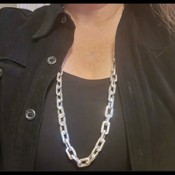 Vintage Mexico Sterling silver .925 Solid Square Link Chain Necklace - Picture 9 of 9